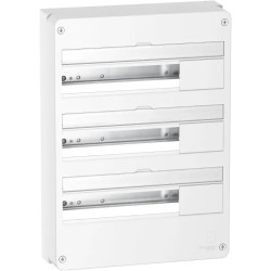 Resi9 - Coffret en saillie Blanc (RAL 9003)- 3 rangées de 18 modules - R9H18403 Schneider Electric