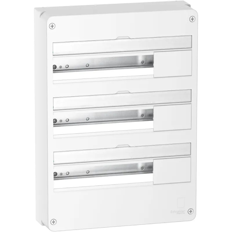 Resi9 - Coffret en saillie Blanc (RAL 9003)- 3 rangées de 18 modules - R9H18403 Schneider Electric