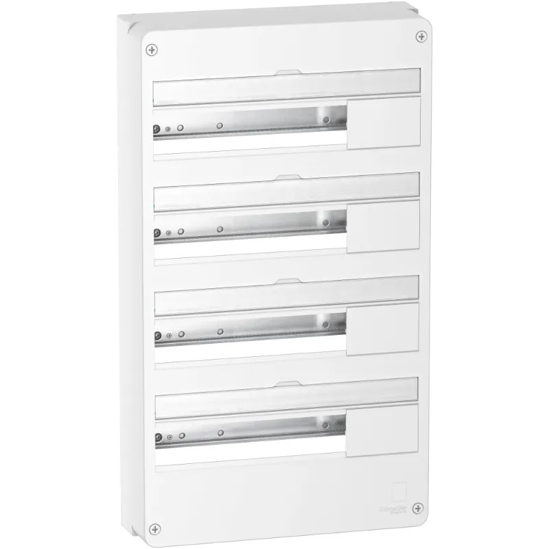 Resi9 - Coffret en saillie Blanc (RAL 9003)- 4 rangées de 18 modules - R9H18404 Schneider Electric