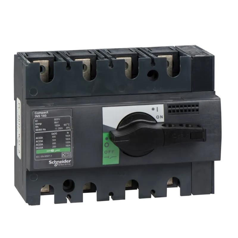 ComPacT INS - Interrupteur sectionneur - INS160 4P 160A - poignée noire - 28913 Schneider Electric
