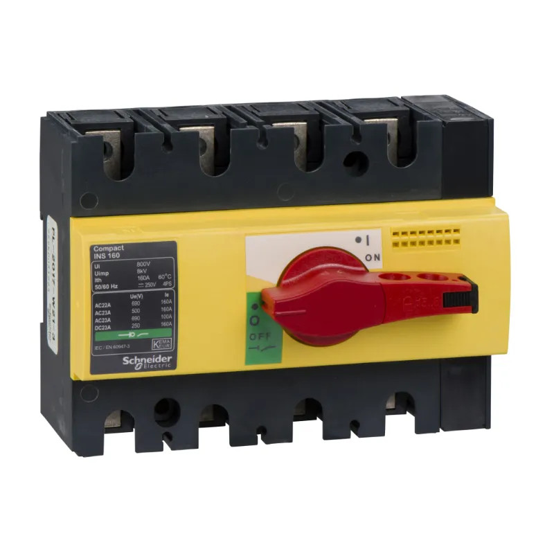 ComPacT INS - Interrupteur sectionneur - INS160 4P 160A - poignée rouge - 28929 Schneider Electric