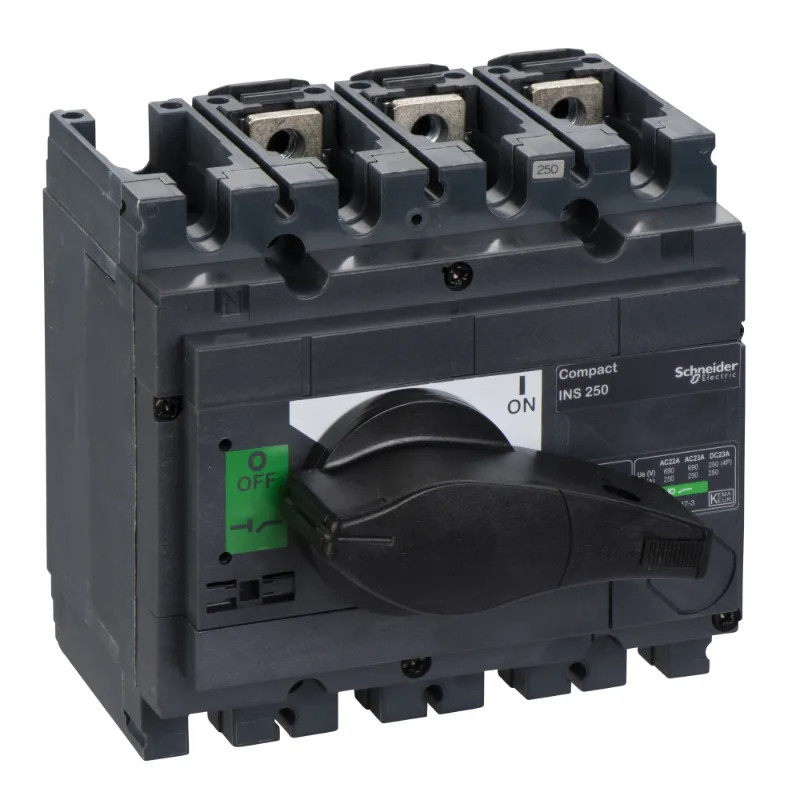 ComPacT INS - Interrupteur sectionneur - INS250 3P 250A - poignée noire - 31106 Schneider Electric