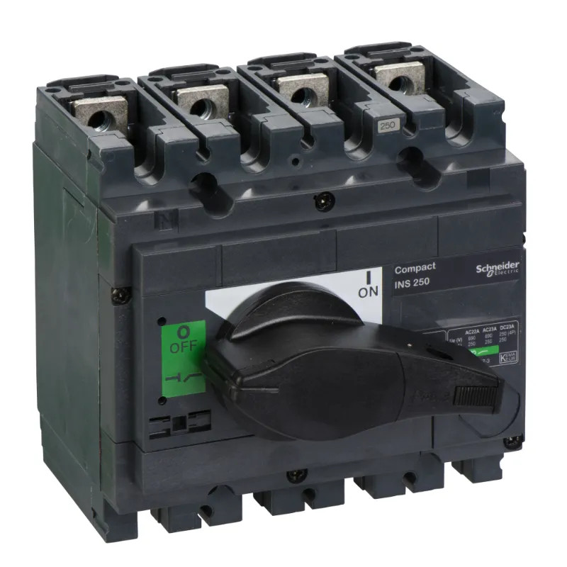 ComPacT INS - Interrupteur sectionneur - INS250 4P 250A - poignée noire - 31107 Schneider Electric