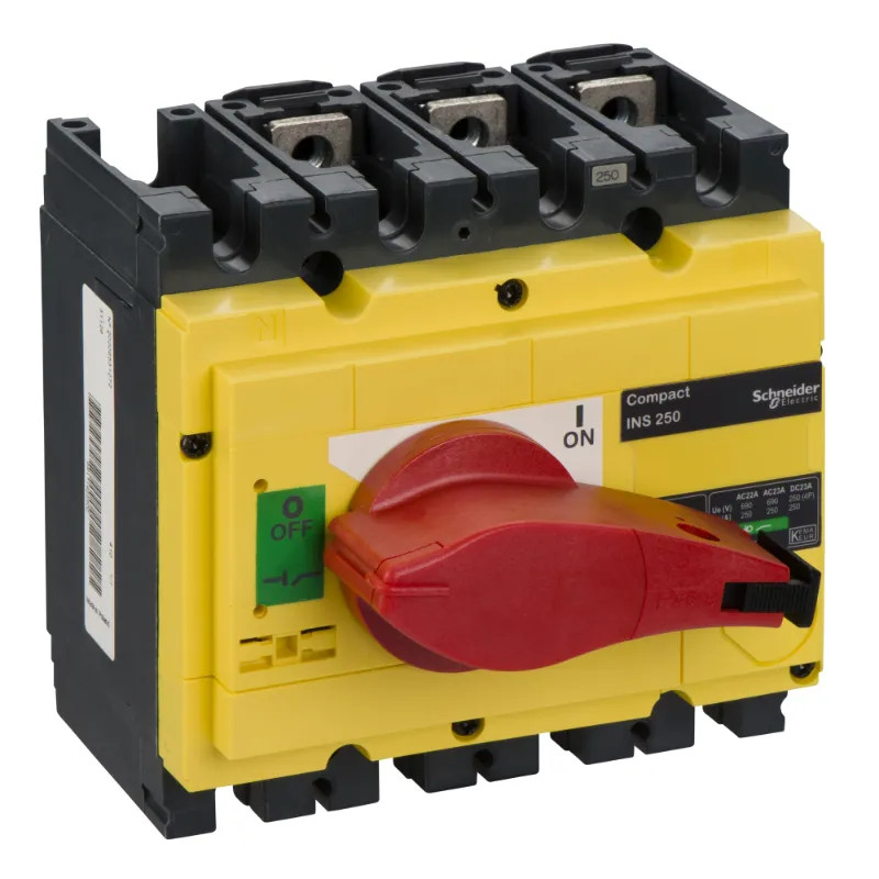 ComPacT INS - Interrupteur sectionneur - INS250 3P 250A - poignée rouge - 31126 Schneider Electric