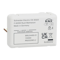 SpaceLogic KNX Interface Bouton Poussoir Basic, 2 canaux, Secure - MTN6002-0002S Schneider Electric