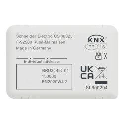 SpaceLogic KNX Interface Bouton Poussoir Basic, 4 canaux, Secure - MTN6002-0004S Schneider Electric