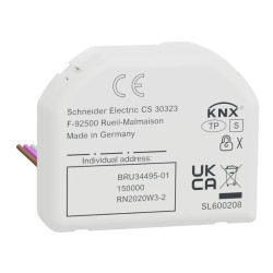 SpaceLogic KNX Interface Bouton Poussoir Basic, 8 canaux, Secure - MTN6002-0008S Schneider Electric