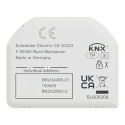 SpaceLogic KNX Interface Bouton Poussoir Basic, 8 canaux, Secure - MTN6002-0008S Schneider Electric