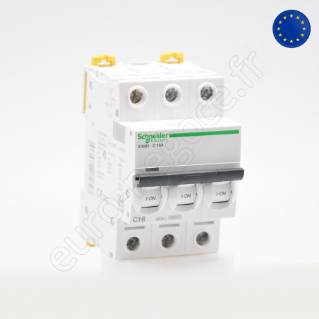 Disjoncteur iC60  - A9F87306 - IC60H DISJ 3P 6A C