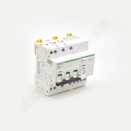 Disjoncteur iDT40 / DT40  - A9DA3720 - Acti9 iDD40N - disjoncteur différentiel - 3P+N C 20A 6000A/10kA 30mA type AC