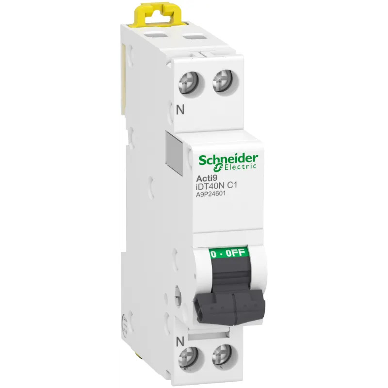 iDT40N disj 1P+N 1A crb C 10kA - A9P24601 Schneider Electric