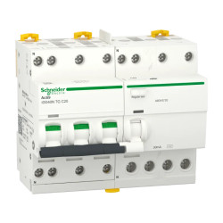iDD40N TG 3PN C 20A 30mAC 10kA - A9DV3720 Schneider Electric
