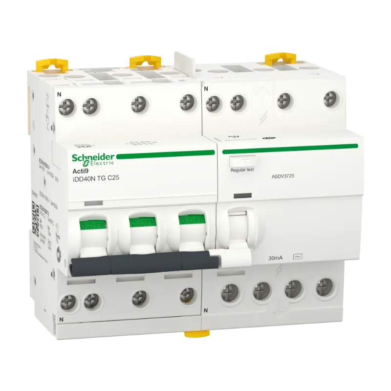 iDD40N TG 3PN C 25A 30mAC 10kA - A9DV3725 Schneider Electric