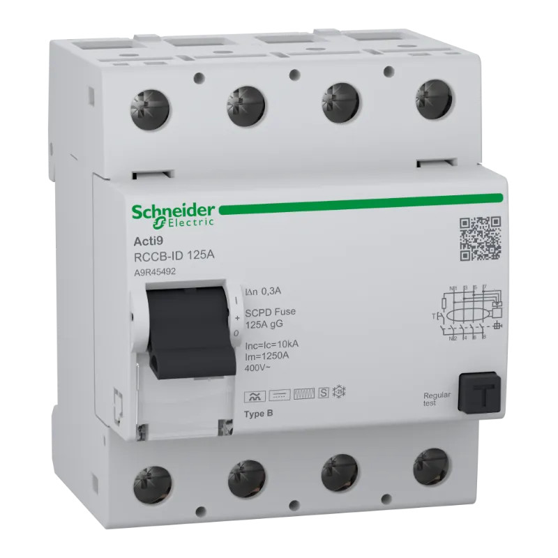 RCCB-ID 4P 125A 300mA S Type B - A9R45492 Schneider Electric